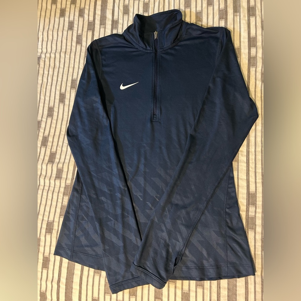 Nike Dark Blue Women's Quarter-Zip Sweatshirt